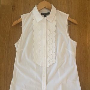 Banana Republic Sleeveless White Riley Shirt